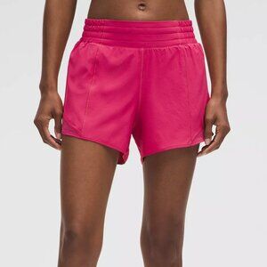 Hotty Hot High-Rise Lined Short 4" in Raspberry Coulis